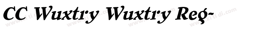 CC Wuxtry Wuxtry Reg字体转换